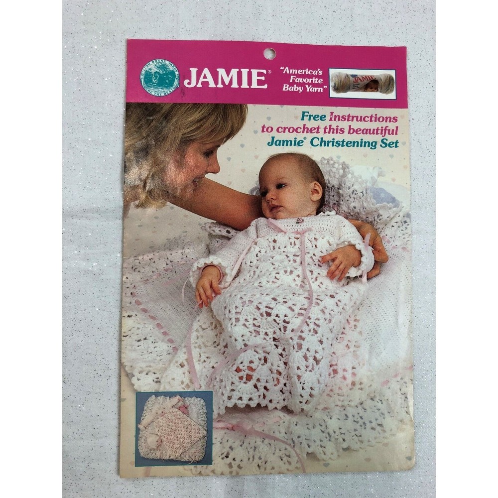Jamie Christening Set Vintage Pattern Leaflet Baby Crocheting & Knitting